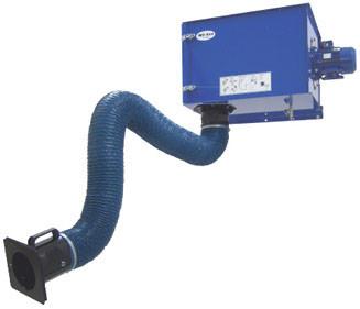 WF-Eco Jet-Pulse Wall mounted Filter with compressed Air Cleaning and 1.5m/Ø160mm Arm.